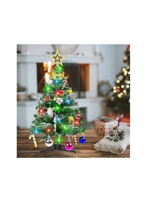 The awaited Christmas tree, a green tree, a tree with a soft metal pole in motion and the appropriate plastic kit: 120 cm + a set of 30-piece tree decorating toys + a 10-meter light rope