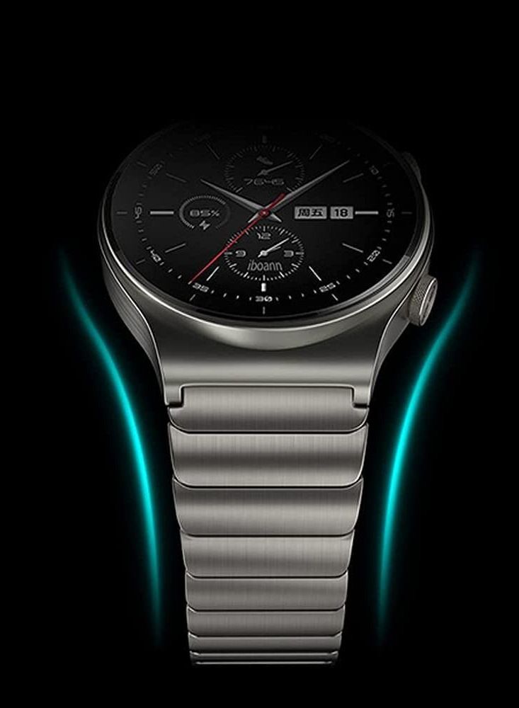 Y&D Stainless Steel Replacement Strap for Huawei GT 46mm / GT2 Pro 42 46mm, Compatible with Samsung Galaxy Watch 3 45mm Gear S3, Metal 22mm (Black) - Image 3