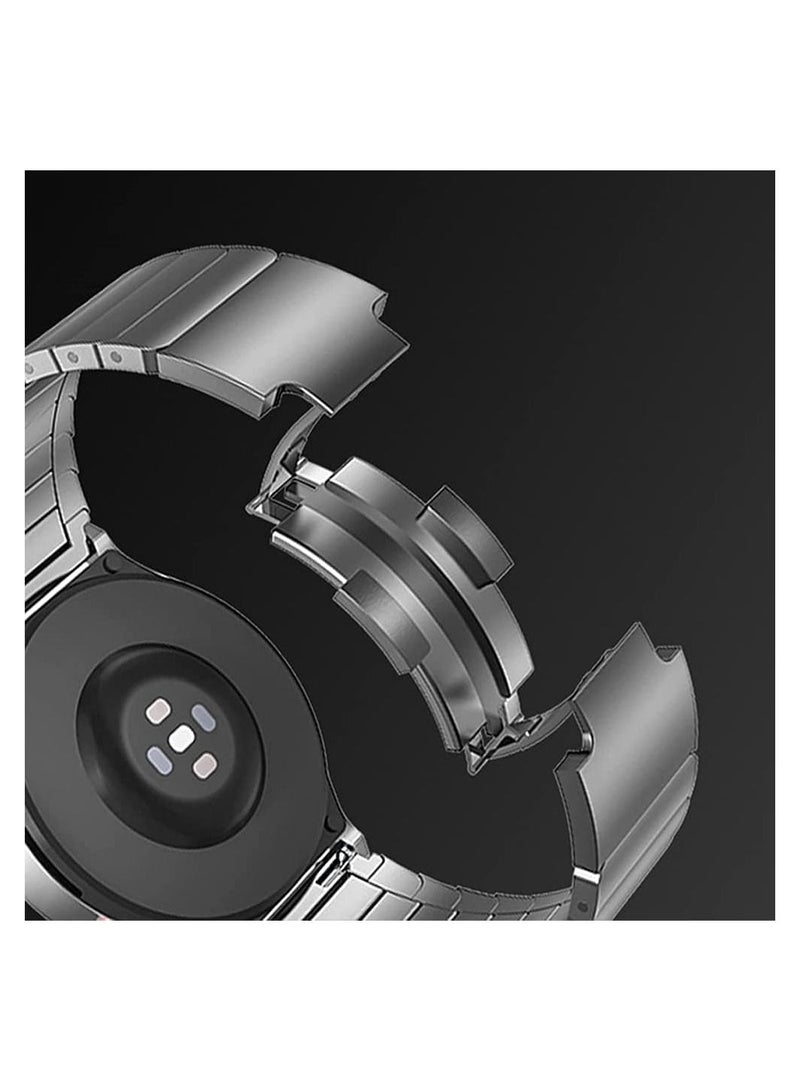 Y&D Stainless Steel Replacement Strap for Huawei GT 46mm / GT2 Pro 42 46mm, Compatible with Samsung Galaxy Watch 3 45mm Gear S3, Metal 22mm (Black) - Image 4