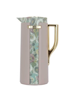 Alsaif Gallery Wedad Thermos Light Brown Rose Gold Hand Engraved 1 Liter 