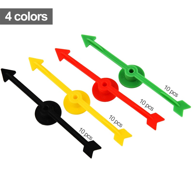 Tatuo 40 Pieces 4 Inch Game Spinner Plastic Arrow Spinners Board Magnetic Arrow Toys for Party School Home Usingboard Spinner 4 Colors - Image 4