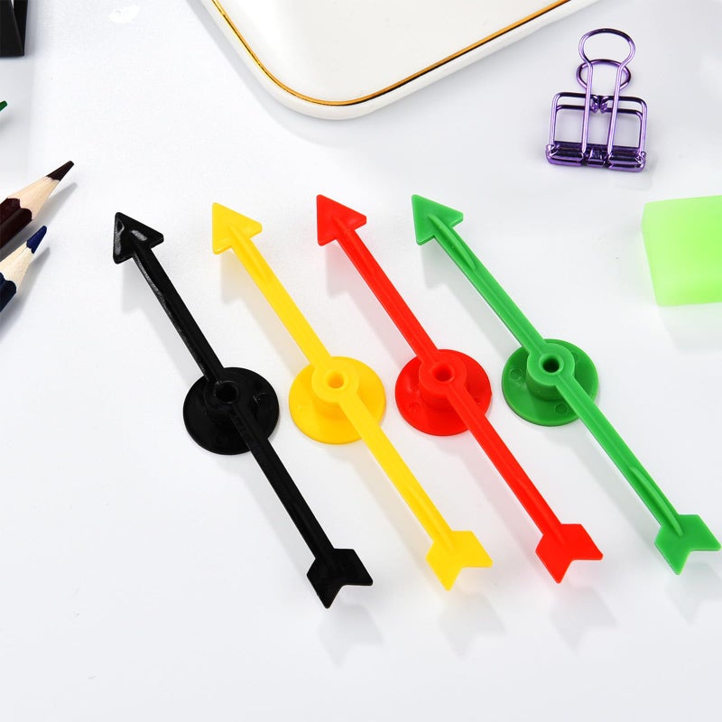 Tatuo 40 Pieces 4 Inch Game Spinner Plastic Arrow Spinners Board Magnetic Arrow Toys for Party School Home Usingboard Spinner 4 Colors - Image 5