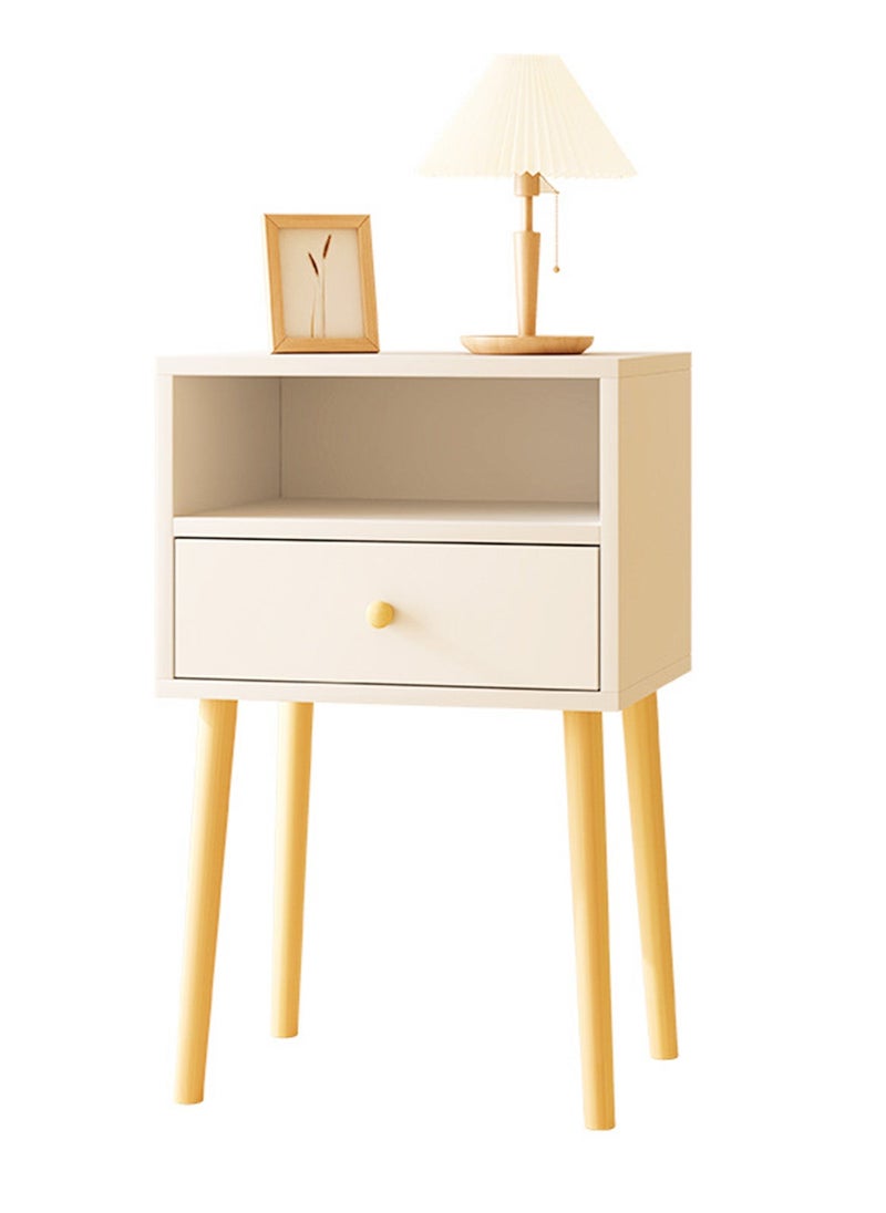 Small Bedside Table Bedside Organizer with Single Drawer Storage for Bedroom Dorm and Small Spaces 40*30*59CM