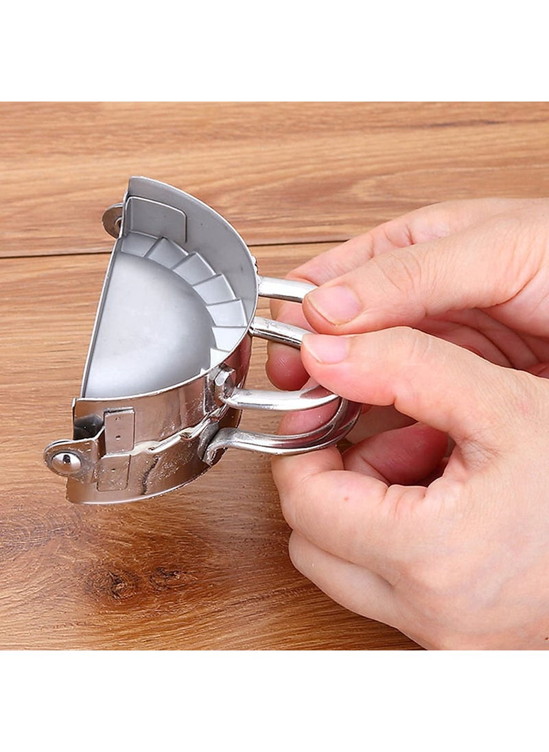 BLISS START BLISS START 2 in 1 Dumpling Maker Ghughra Momos Maker Machine Skin Press Mould for Gujiya Ghughra Mould MachineKitchen Dumpling Making Tool with Dumpling Puri Maker Momo Maker Stainless Steel  - Image 5
