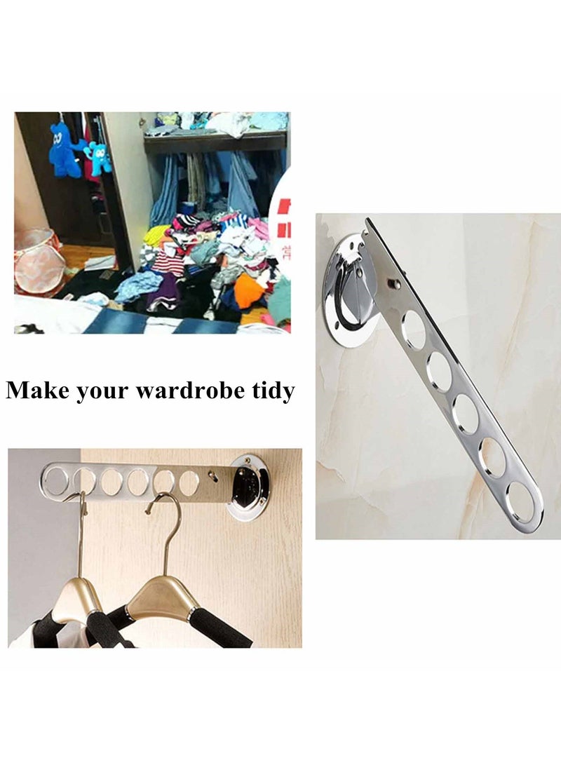 5 Hole Multifunctional Clothes Rack, Wall Mounted Drying Rack - Image 4