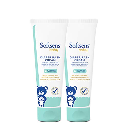 Softsens Diaper Rash Cream 50g (Pack 2 x 50g) For Newborn Baby With Zinc Oxide| Enriched With Aloe Vera & Shea Butter | Dermatologically Tested | Safe for Newborns | Intense Moisturization for Soft Skin | Protects Skin Barrier, Gentle Care - Image 1