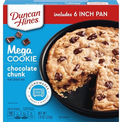 Duncan Hines MEGA Cookie Chocolate Chunk Pan Cookie Mix, Halloween Cookies, 7.8 oz. - Image 1