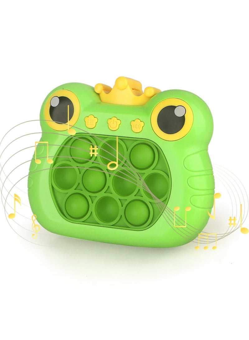 كوميسبيل دفع سريع لعبة للأطفال والكبار ، لعبة بالم لعبة اللغز السريع ، ودفع فقاعة لعبة الضغط الطرف المفضل لعبة ، هدية للأطفال ( الضفدع الأخضر ) - Image 1