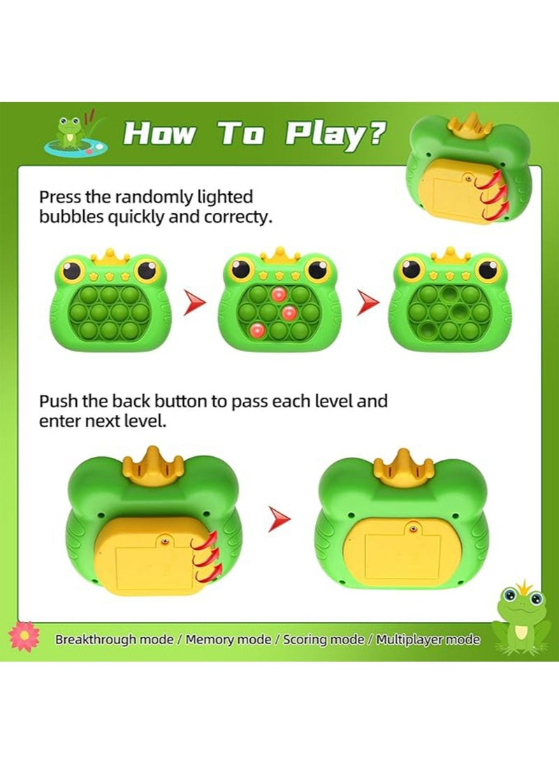 كوميسبيل دفع سريع لعبة للأطفال والكبار ، لعبة بالم لعبة اللغز السريع ، ودفع فقاعة لعبة الضغط الطرف المفضل لعبة ، هدية للأطفال ( الضفدع الأخضر ) - Image 2