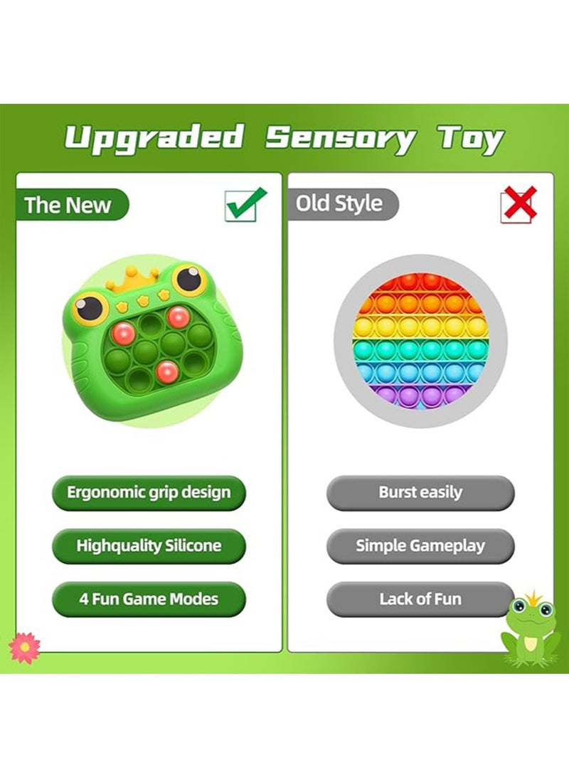 كوميسبيل دفع سريع لعبة للأطفال والكبار ، لعبة بالم لعبة اللغز السريع ، ودفع فقاعة لعبة الضغط الطرف المفضل لعبة ، هدية للأطفال ( الضفدع الأخضر ) - Image 4