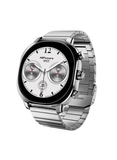 HiFuture FutureFit Aix Stainless Steel Smart Watch With Gorilla Glass, Silver  - Image 1