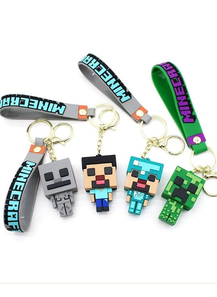 ماين كرافت ميدالية مفاتيح لشخصية الهيكل العظمي من سلسلة العاب ماين كرافت تصميم عصري لهواة الألعاب - Image 2