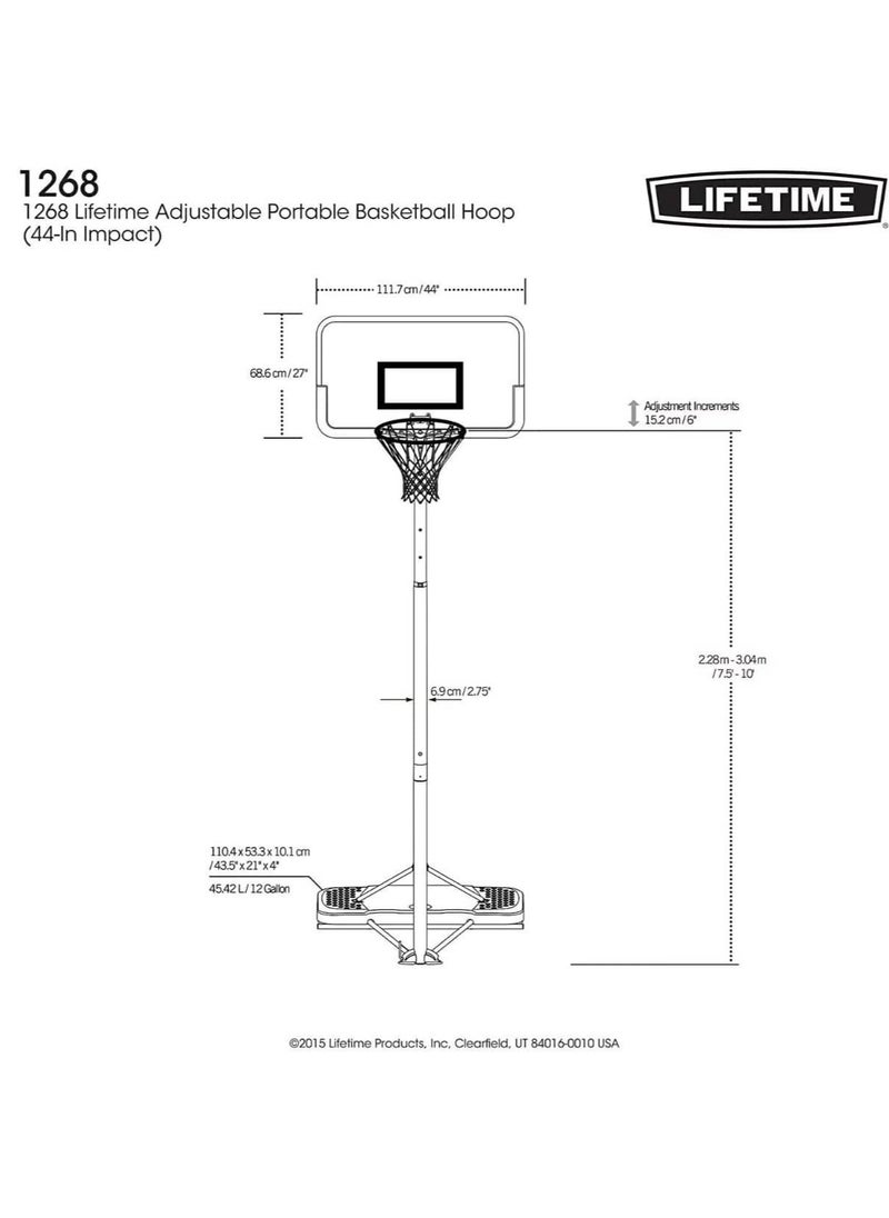 Lifetime Basketball Backboard Stand  - Image 2