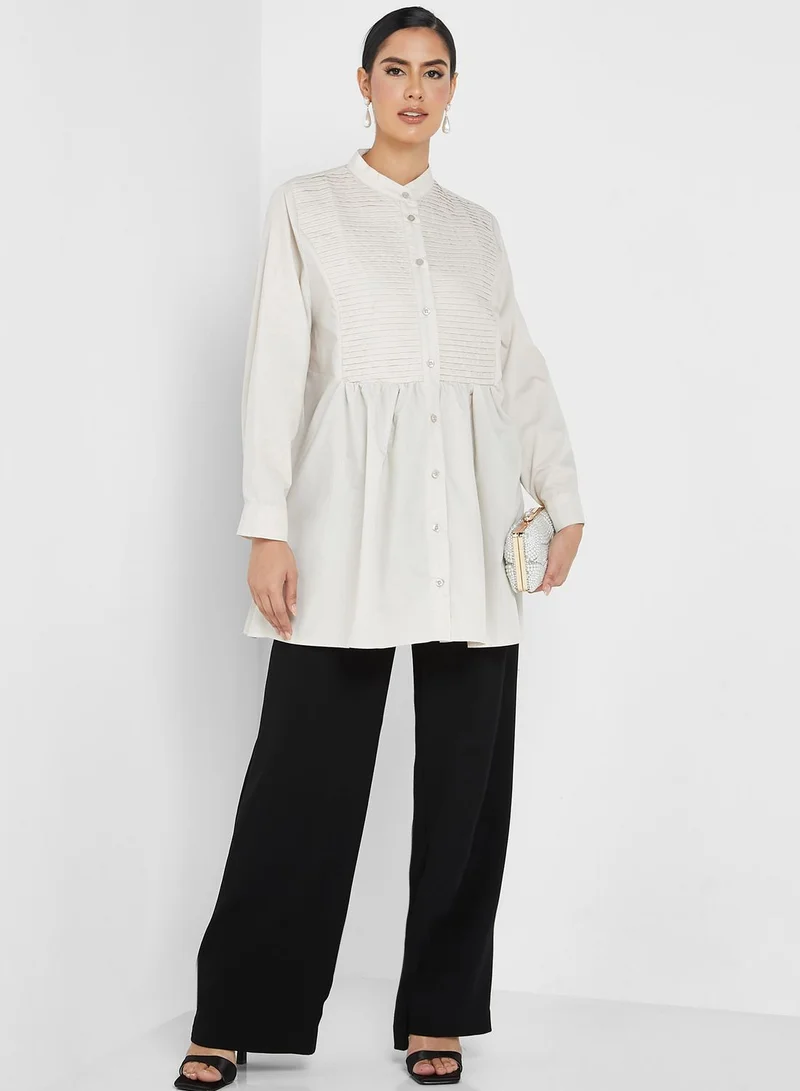 Desert Cove Pintucked Button Detail Shirt