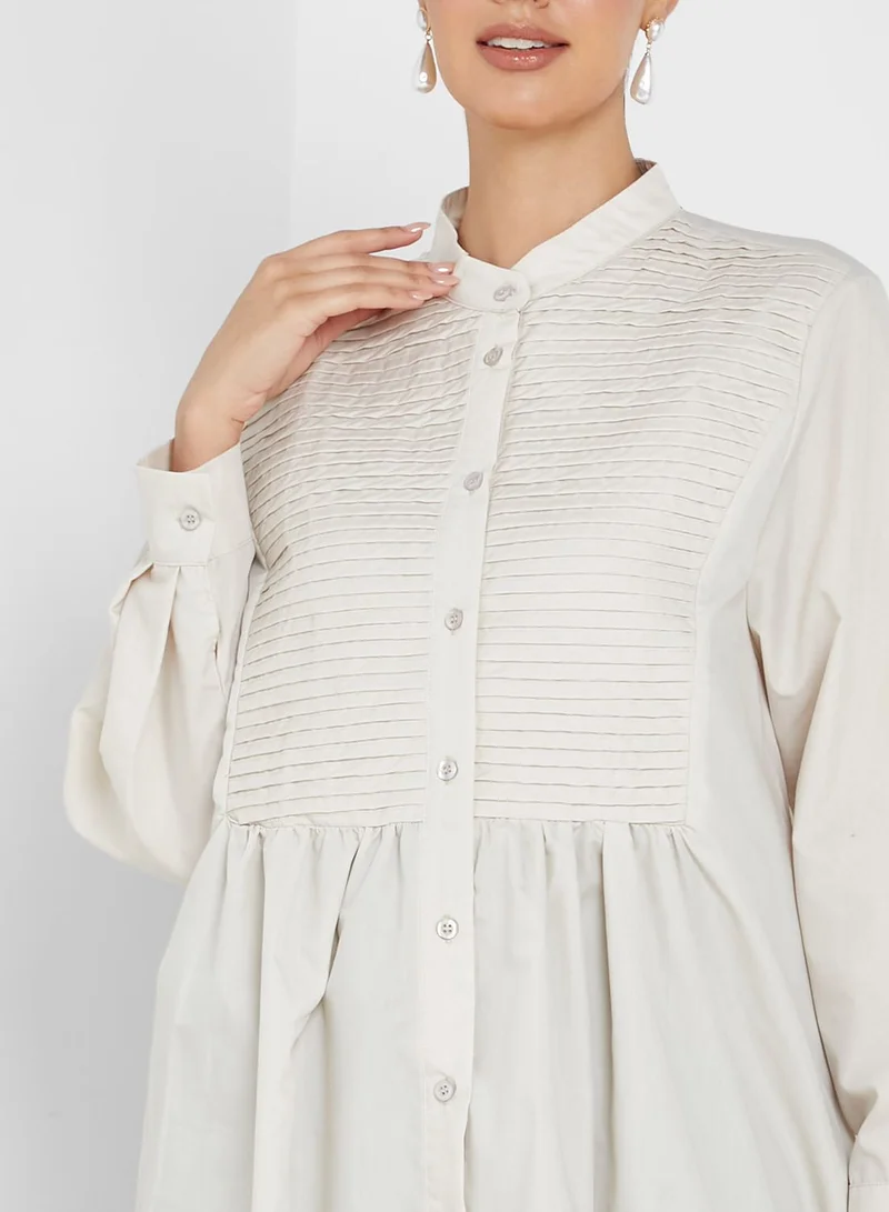 Desert Cove Pintucked Button Detail Shirt