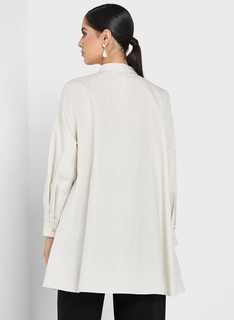 Desert Cove Pintucked Button Detail Shirt