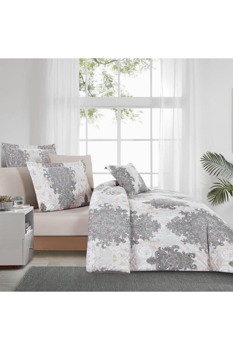 Melen Summer Single/Queen Reversible Bedspread 4-Piece - Ceylon - White - Beige - Image 2