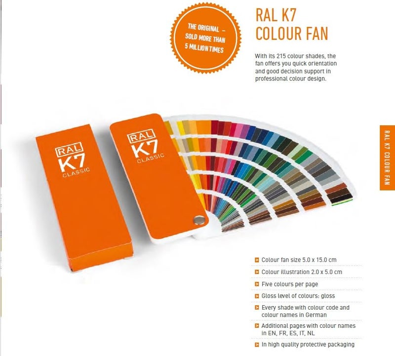 RAL K7 Classic Shade Card - Image 1