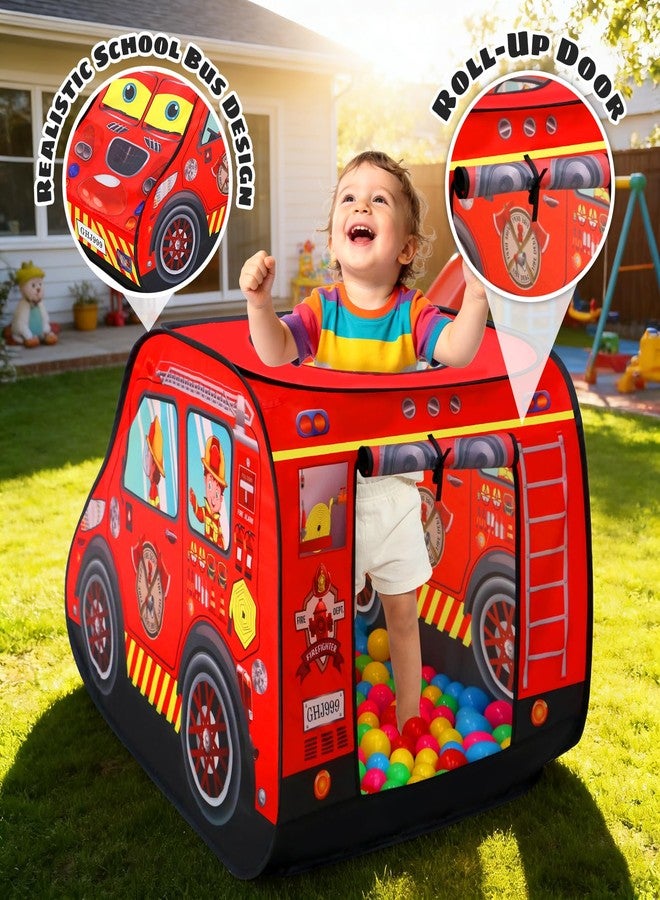jiangcha Pop Up Play Tent for Toddlers Boys Kids, Foldable Indoor Outdoor Playhouse Tent, Best Birthday Gift Toys for 2 3 4 5 Year Old Boys Girls（Fire Truck） - Image 3