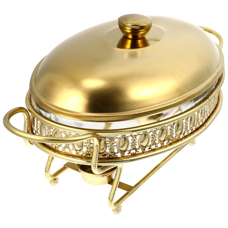 DOITOOL Chafing Dish Buffet Set Gold Chafing Dishes for Buffet 15L Stainless Steel Catering Food Warmers for Parties Buffet Servers and Warmers Set Serving Tray with Lid