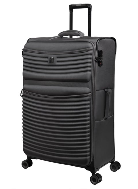 it luggage UPPER LITE Precursor, Unisex Polyester Material Soft Case Luggage, 8x360 degree Spinner Wheels, Expandable Trolley Bag, Telescopic Handle, TSA lock, 12-2883B08, Size Large, Color Charcoal