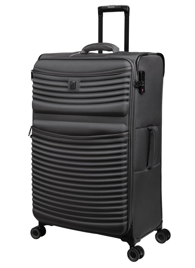 it Luggage it luggage UPPER LITE Precursor, Unisex Polyester Material Soft Case Luggage, 8x360 degree Spinner Wheels, Expandable Trolley Bag, Telescopic Handle, TSA lock, 12-2883B08, Size Large, Color Charcoal  - Image 1
