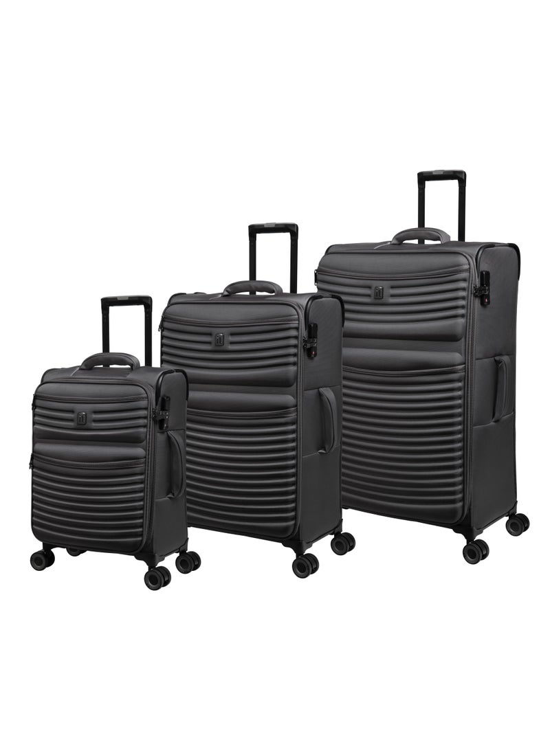 it Luggage it luggage UPPER LITE Precursor, Unisex Polyester Material Soft Case Luggage, 8x360 degree Spinner Wheels, Expandable Trolley Bag, Telescopic Handle, TSA lock, 12-2883B08, Size Large, Color Charcoal  - Image 4