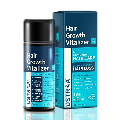 Ustraa Hair Vitalizer Kit - Hair Vitalizer Shampoo - 250ml - with Biotin | Dermatologically Tested & Hair Growth Vitalizer - 100ml | Promotes Hair Growth with Redensyl & Saw Palmetto Extract - Image 5