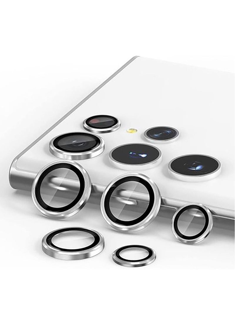 lens For Samsung Galaxy S23 Ultra Camera Protector Lens With Clear Tempered Glass Camera-Silver - Image 1