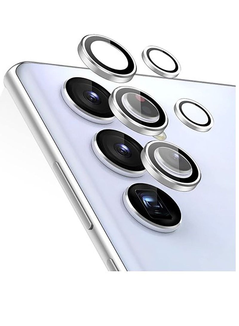 lens For Samsung Galaxy S23 Ultra Camera Protector Lens With Clear Tempered Glass Camera-Silver - Image 2