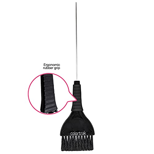 Colortrak Duo Color Brush, Pin Tail Ideal For Sectioning, Firm Straight Bristles, Ergonomic Rubber Grip, Contoured Thumb Groove To Prevent Fatigue, Easy To Clean, Black - Image 5