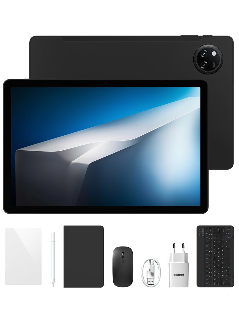 دوجي تابلت DOOGEE Tab A9 Pro+ بنظام أندرويد، شاشة IPS HD مقاس 11 بوصة 90 هرتز، معالج Unisoc T7200 ثماني النواة، 30 جيجابايت رام، 128 جيجابايت تخزين، أسود أورورا - Image 1