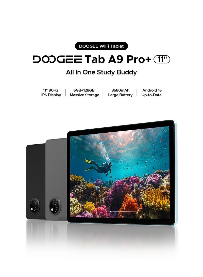 دوجي تابلت DOOGEE Tab A9 Pro+ بنظام أندرويد، شاشة IPS HD مقاس 11 بوصة 90 هرتز، معالج Unisoc T7200 ثماني النواة، 30 جيجابايت رام، 128 جيجابايت تخزين، أسود أورورا - Image 4