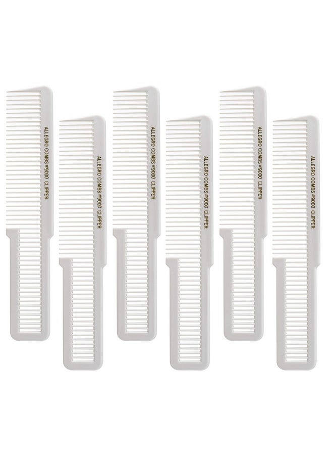 Allegro Combs Allegro Combs 9000 Clipper Cutting Combs Blending Combs Fading Combs 6 Pk. (White)  - Image 1