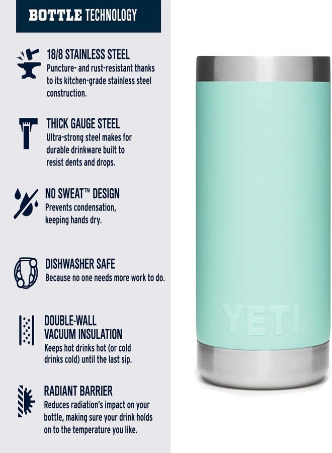 YETI Rambler Jr. 12 oz Kids Bottle, with Straw Cap, Seafoam - Image 4