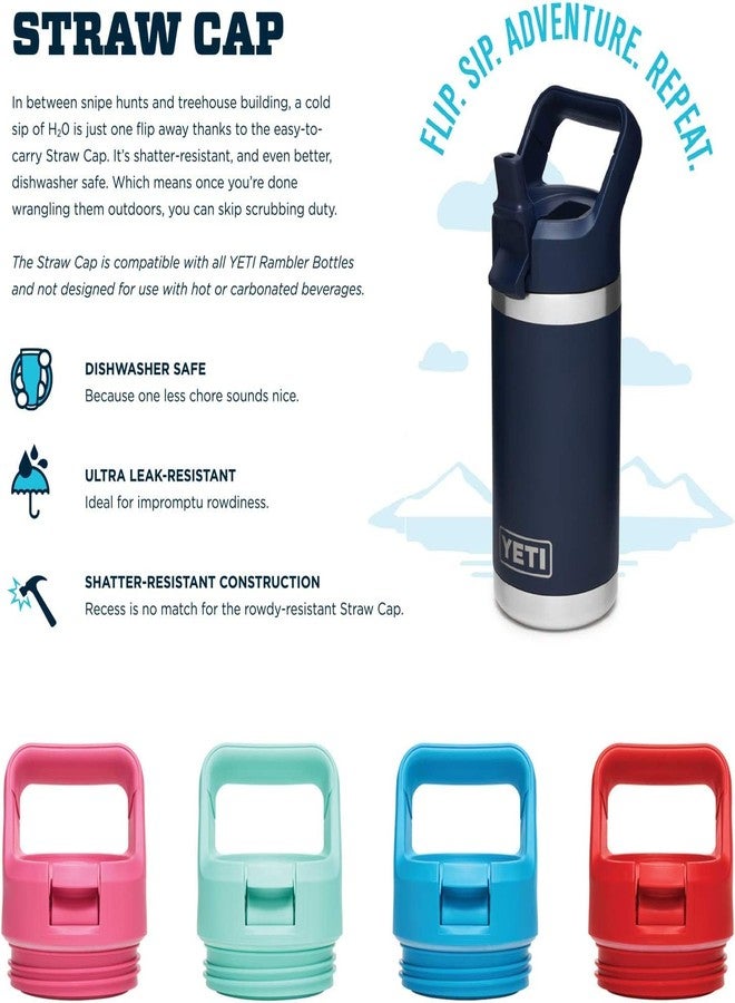 YETI Rambler Jr. 12 oz Kids Bottle, with Straw Cap, Seafoam - Image 5