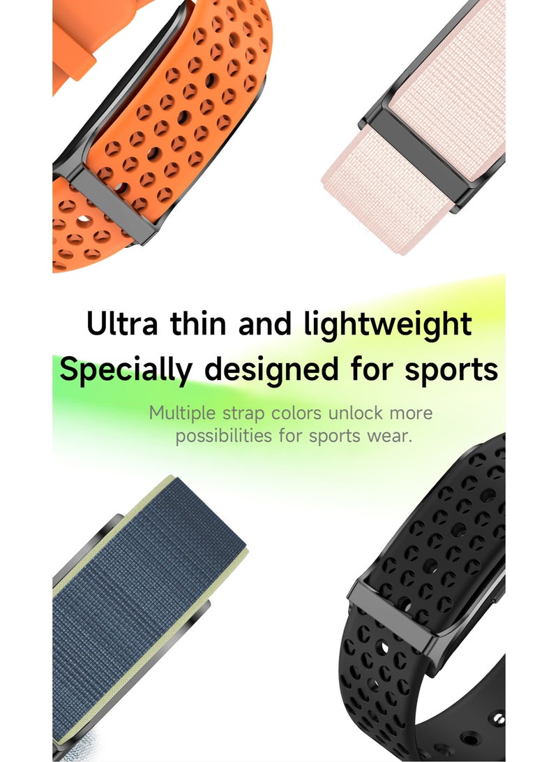 Women's Smart Bracelet for Sports,Fitness & Activity All Day Monitoring, Waterproof Lightweight Sports Tracker,GPS Running Trajectory,Multi-data Analysis Smart Band,Two Pink Replaceable Straps