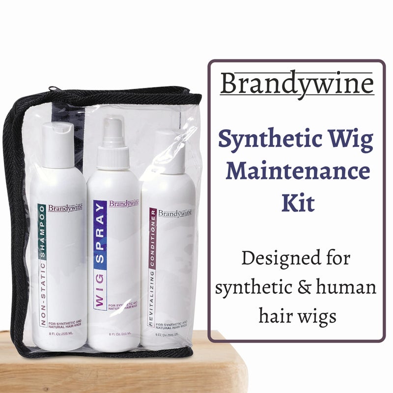 Brandywine Natural & Synthetic Hair Care, Shampoo and Conditioner Set, With Hair Spray For Natural Wigs - Image 2