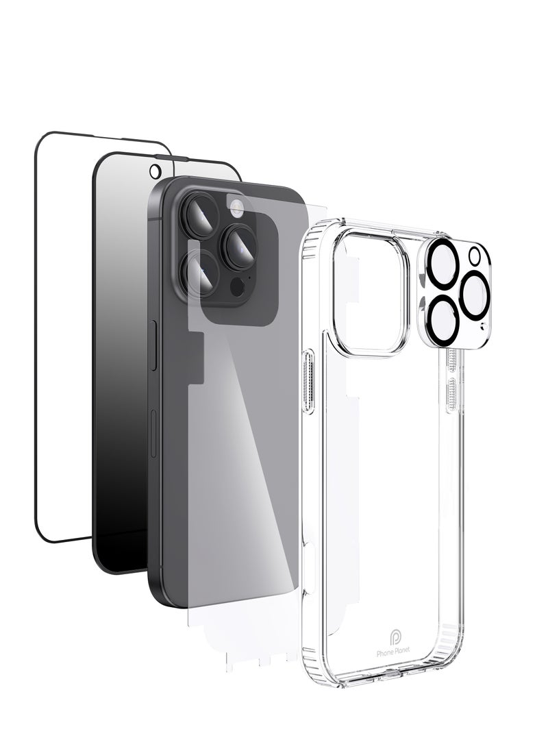 Generic - High Quality iPhone 16 Pro Screen Protector, Lens Protector and Phone Case 6 in 1 Package - Image 1