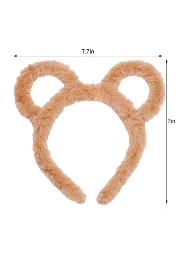 Yolyoo 10 Pieces Chipmunks Costumes Set Include Chipmunk Ears Headband Tutu Dress Black Round Frame Glasses and Knee-High Socks for Teens Adults Halloween Party Animal Costume Accessories - Image 2
