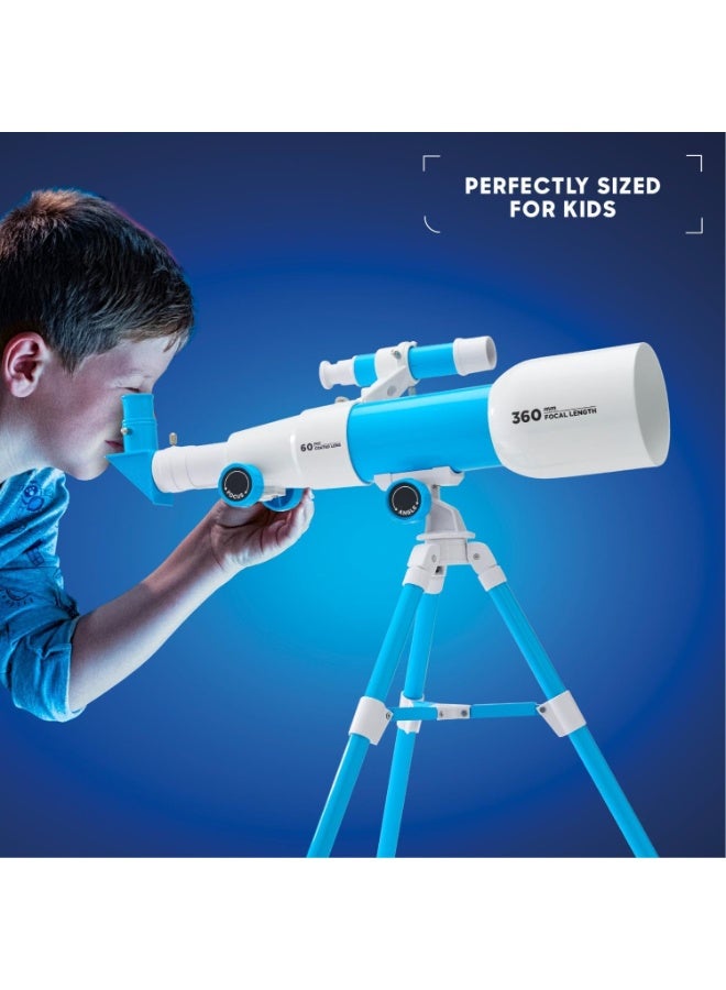 Discovery # MINDBLOWN STEM Toy Telescope with Adjustable Tripod, View Object 60x Closer, for Astronomy Beginners 6+ Years - Image 3