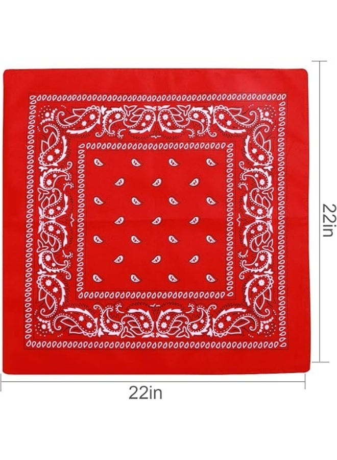 8 PCS Bandanas Paisley Print Novelty Headband Cowboy Headwraps Scarfs Hair Head Bandana for Women Men Boy Girl - Image 2