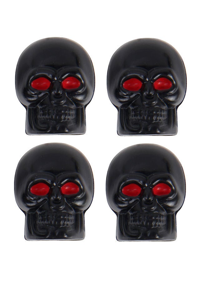 NIBEMINENT 4-Piece Skull Style Car Tire Valve Cap  - Image 1