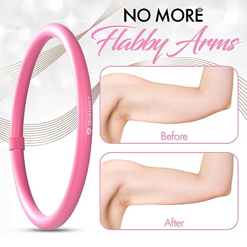 Zenmarkt Weighted Fitness Hoop for Arms - Mini Upper Body Exercise Tool to Strengthen Arms and Shoulders - Lightweight Design for Fun Home Workouts (Pink) - Image 4