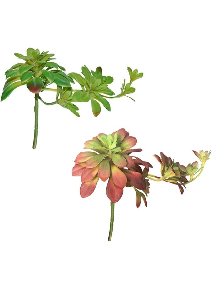 Arabest 2 Pack Realistic Large Artificial Succulents - Lifelike Faux Hanging Plants for Wall, Low Maintenance Home Decor, Indoor & Outdoor Use - Image 1