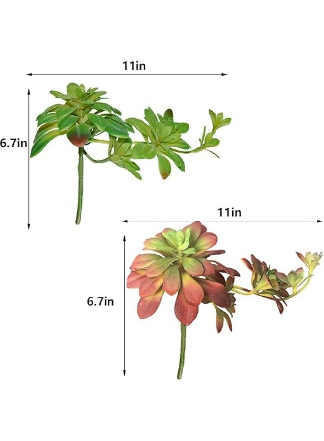 Arabest 2 Pack Realistic Large Artificial Succulents - Lifelike Faux Hanging Plants for Wall, Low Maintenance Home Decor, Indoor & Outdoor Use - Image 3