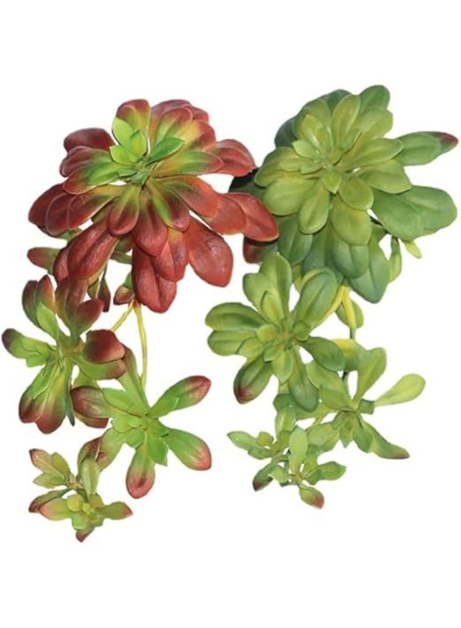 Arabest 2 Pack Realistic Large Artificial Succulents - Lifelike Faux Hanging Plants for Wall, Low Maintenance Home Decor, Indoor & Outdoor Use - Image 2