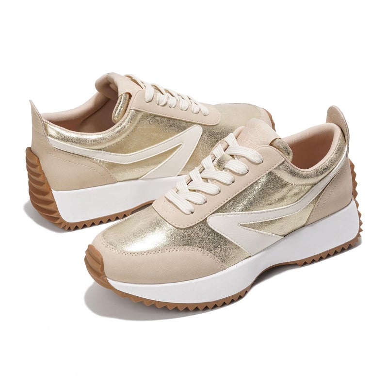 Project Cloud Womens Sneakers - Memory Foam Insole and Lightweight Spring Shoes - Non-Slip Lace Up Trendy Shoes - Fashion Sneakers for Women 2026 (Balinda, Gold, 7.5) - Image 3