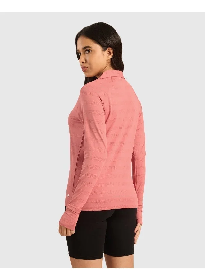 Musclemind Women's Vogue Polo Full Sleeve T-Shirt with Smart Collar, Breathable Fabric, Thumbholes, Raglan Sleeves Activewear