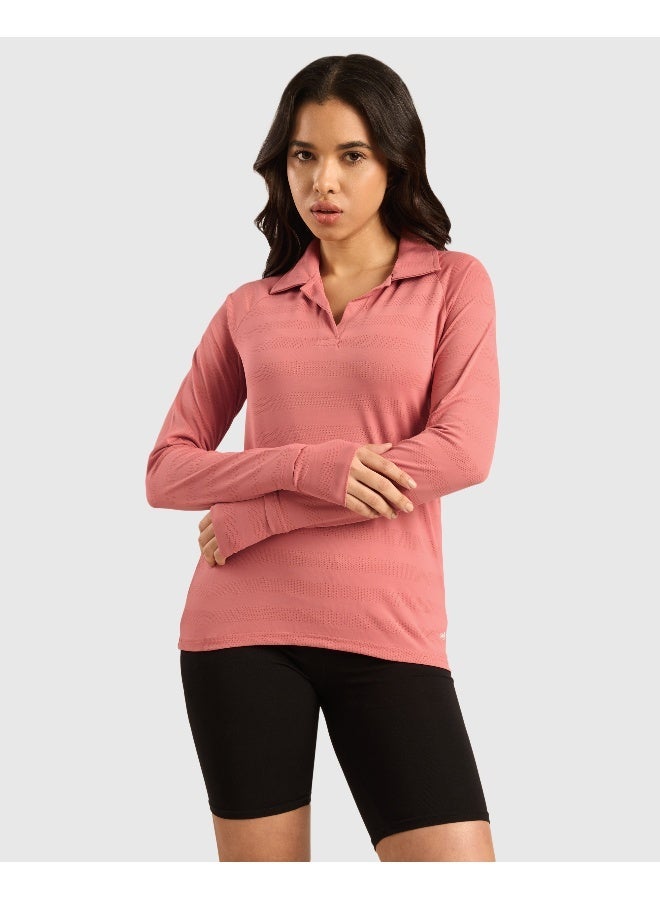 Musclemind Women's Vogue Polo Full Sleeve T-Shirt - Image 3